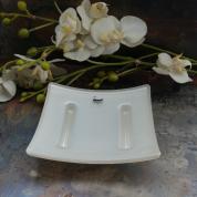  Candle dish, plate white 13cm.