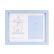  Photo frame and birth information - Hello Baby Carousel blue