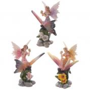  Fairy flying with Butterfly - violet, pink or yellow