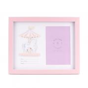  Photo frame and birth information - Hello Baby Carousel, pink