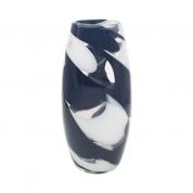  Glass vase - Liquorice 27cm. (black, white)