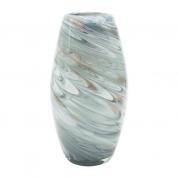  Glass vase - Whirlwind 30cm. (green, golden)