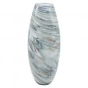 Glass vase - Whirlwind 42cm. (green, golden)