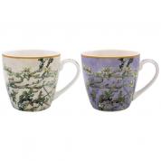  Set of the Breakfast mugs (2 PCs) - Vincent Van Gogh - Almond Blossom 300ml.