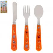  Kids' cutlery set - spoon, fork, knife (ZOO)
