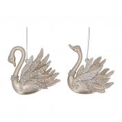  Decoration - Swan, golden
