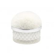  Scented candle - Pom-pom - Fresh Linen (white, silver)