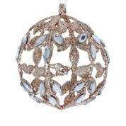  Christmas decoration - Ornament, golden with crystals