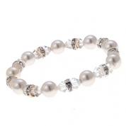 Bracelet with white pearls