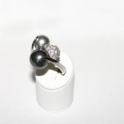 Ring - grey pearls