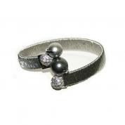 Bangle - dark grey pearl