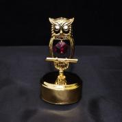 Music box - owl, golden, red