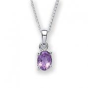 Necklace . amethyst, purple