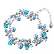 Bracelet - blue pearls