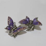 Hair clip - big butterfly purple