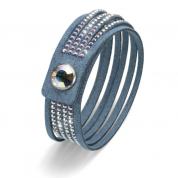  Bracelet - Simple Cut, Alcantara, blue