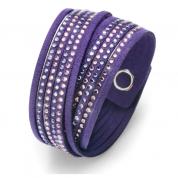  Bracelet - Double Cut Alcantara, purple