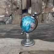  Globe small, light blue opal