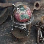  Globe 5cm. -pink opal, silver