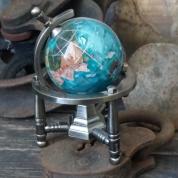  Globe 5cm. - light blue opal, silver