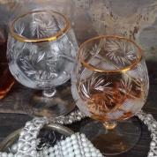  Brandy glasses with gold 200ml.