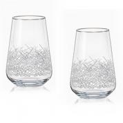 Long drink, juice glasses - Sandra icy (silver) 380ml.