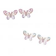  Earrings - Butterfly (Rainbow)