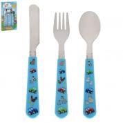  Kids' cutlery set - spoon, fork, knife (Farm)
