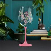  Wine glass - Bee-Tanical, Honeysuckle (pink)