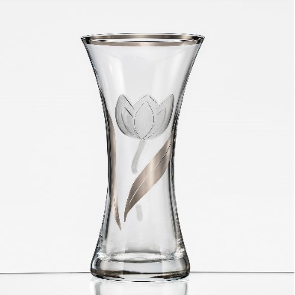 Vaas hõbe tulp 23cm.