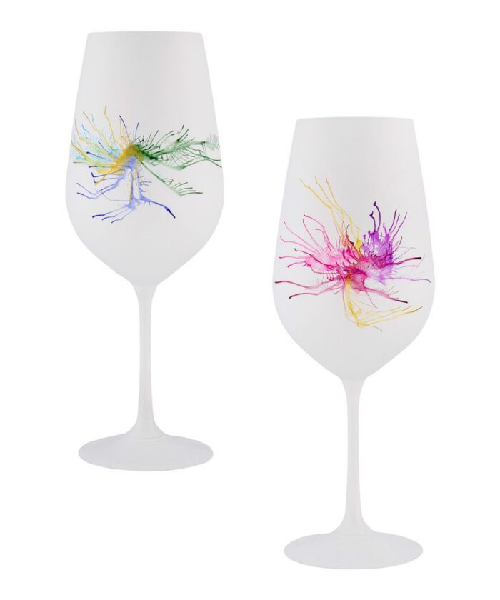 Фужеры, коктейльные бокалы – Пралине 550 мл. (розовый, синий)