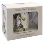 Porcelain mug - Cat with a rose - Image 2