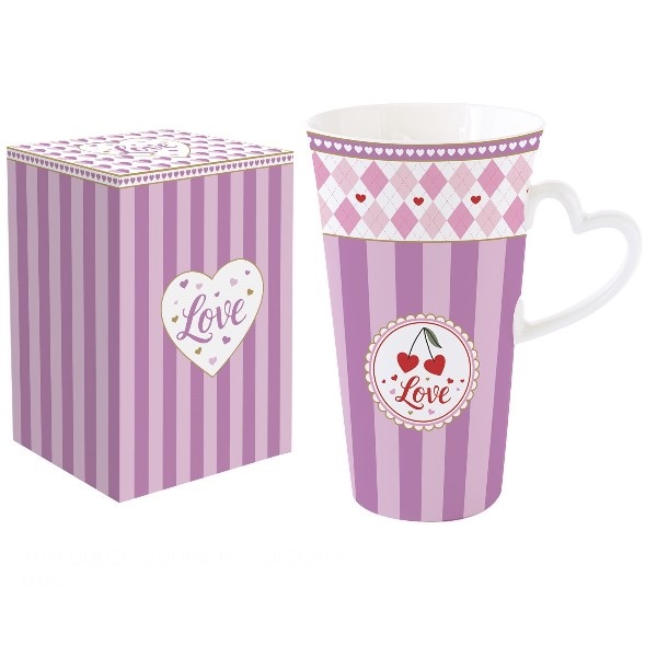 Portselanist kruus kõrge - Love (lilla)