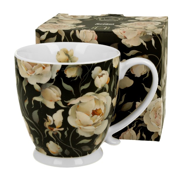 Portselanist kruus - English Roses (must) 480ml.