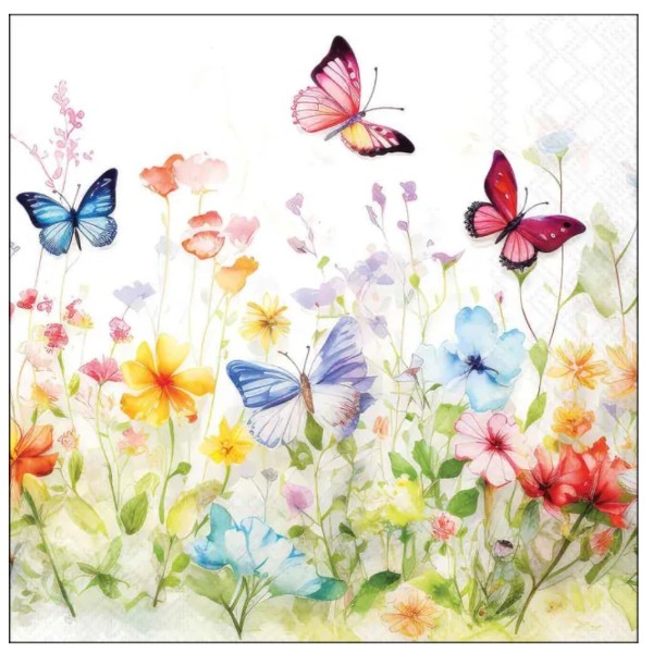 Salvrätikud 33x33cm Butterflies in field 20tk