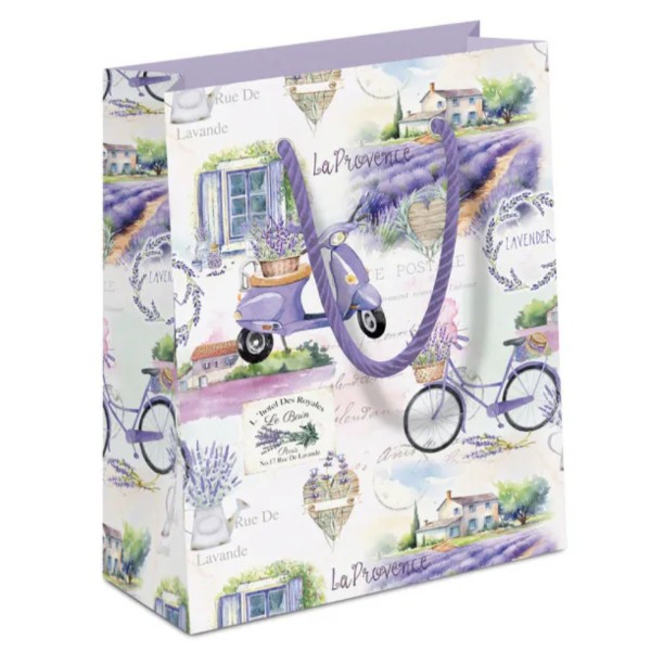 Paberist kinkekott "La Provence" lavendel, 22,5x17x9 cm