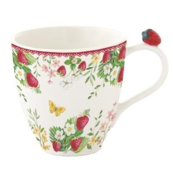 Portselanist kruus maasikad – Easy Life Jardin des Fraises, 350 ml
