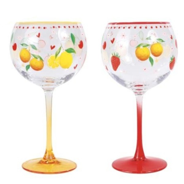 Kokteili- ja Giniklaaside komplekt 2tk. Fruit Mania, puuviljad 500ml.