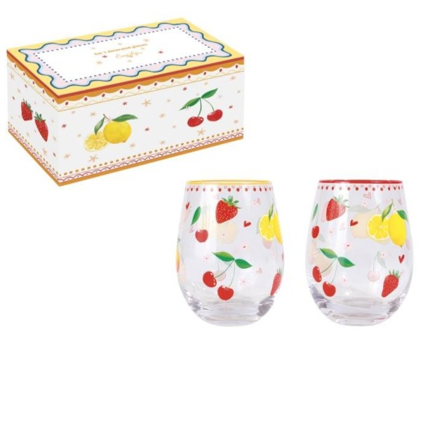 Kokteili-, joogiklaaside komplekt 2tk Fruit Mania 500ml - Image 2